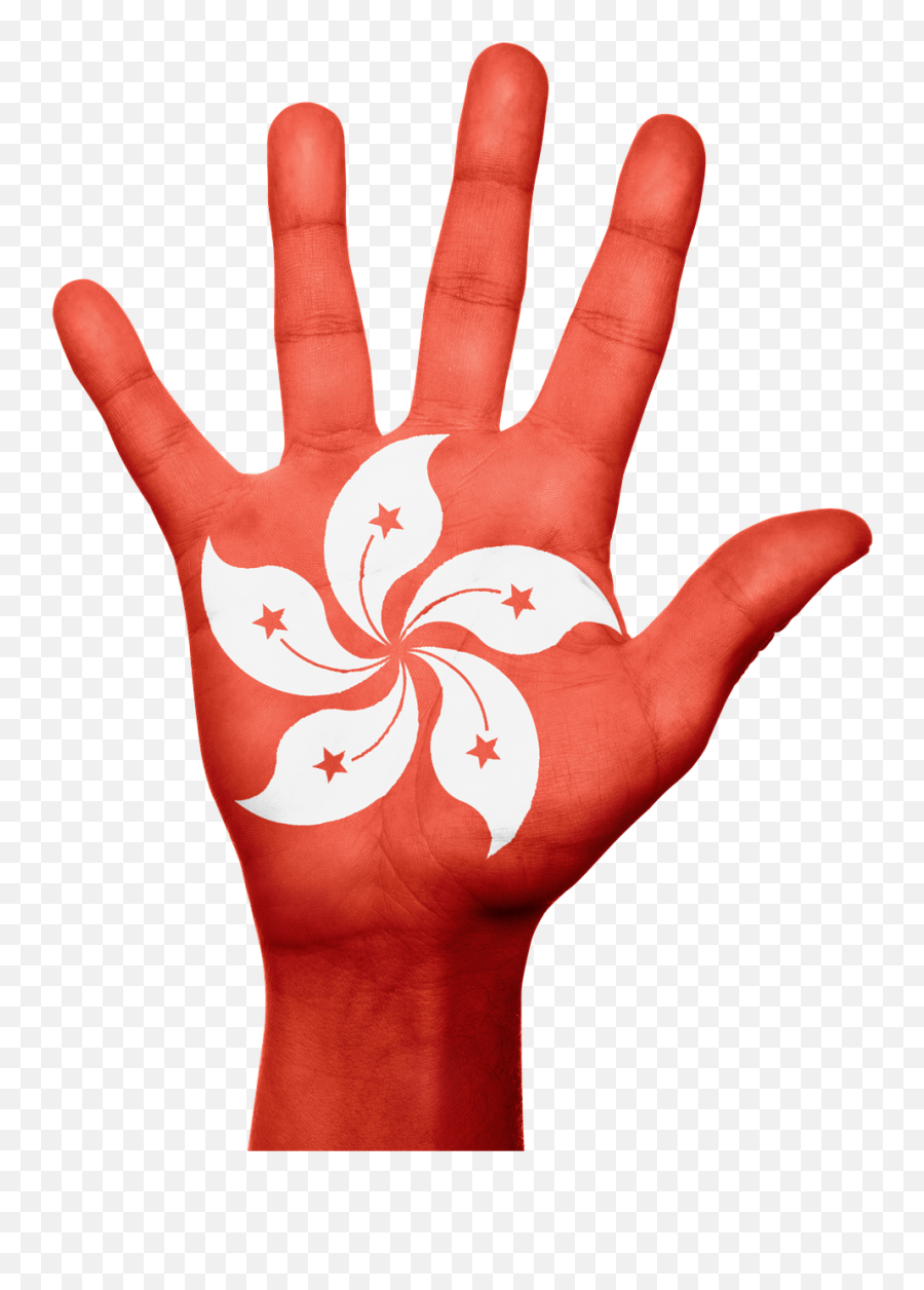 Hong Kong Flag Hand National Fingers - Hong Kong Flag Hand Emoji,Hong Kong Flag Emoji