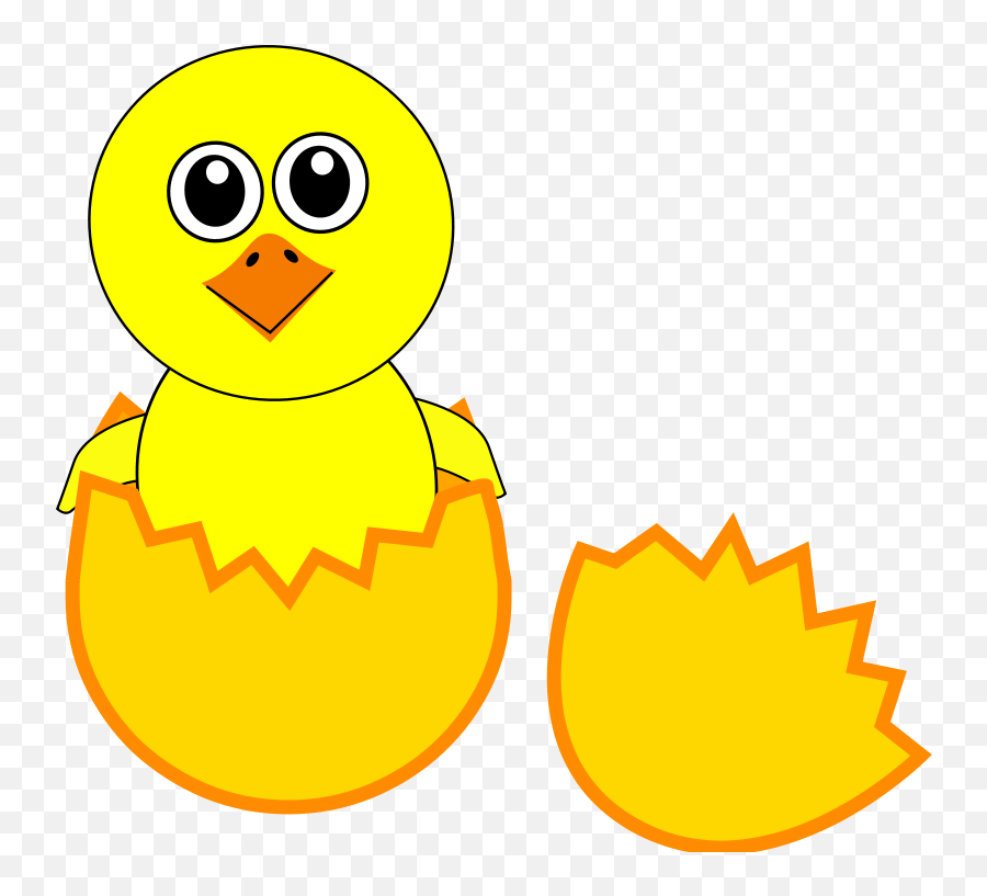 Chick Coming Out Of Egg Clipart - Chick Coming Out Of Egg Clipart Emoji,Baby Chick Emoji