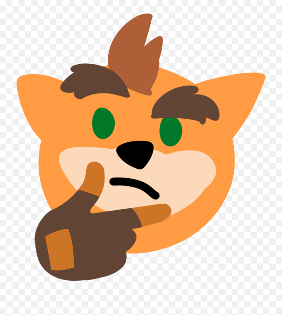 Crash Bandicoot Thinking Emoji,Crash Emoji