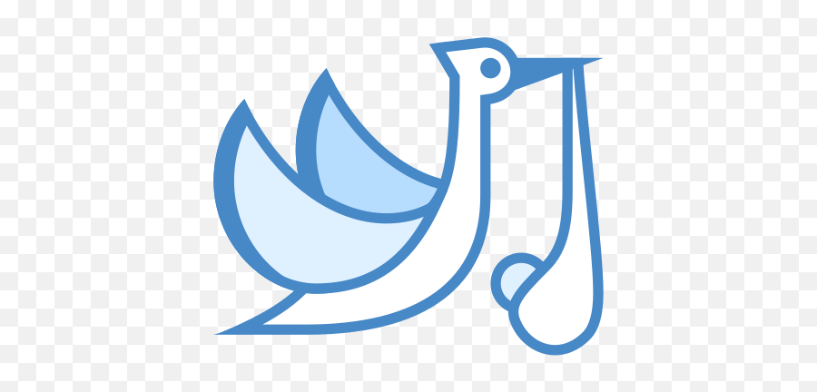 Flying Stork With Bundle Icon - Clip Art Emoji,Stork Emoji