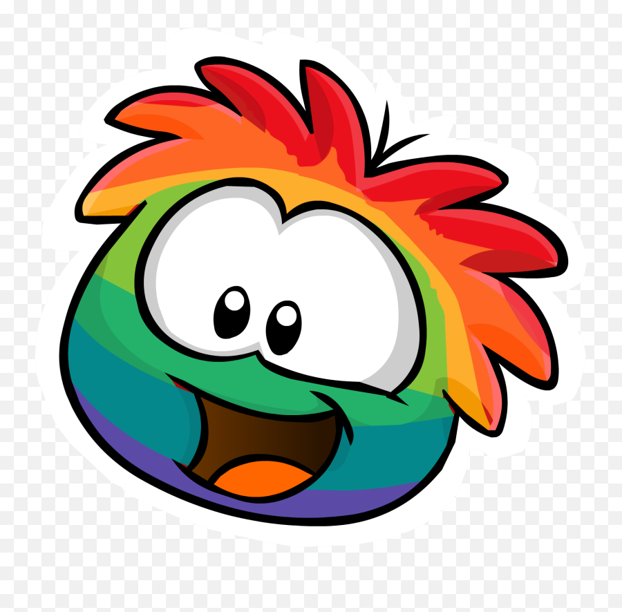 Rainbow Puffle Pin - Club Penguin Rainbow Puffle Emoji,Hmmmmm Emoji
