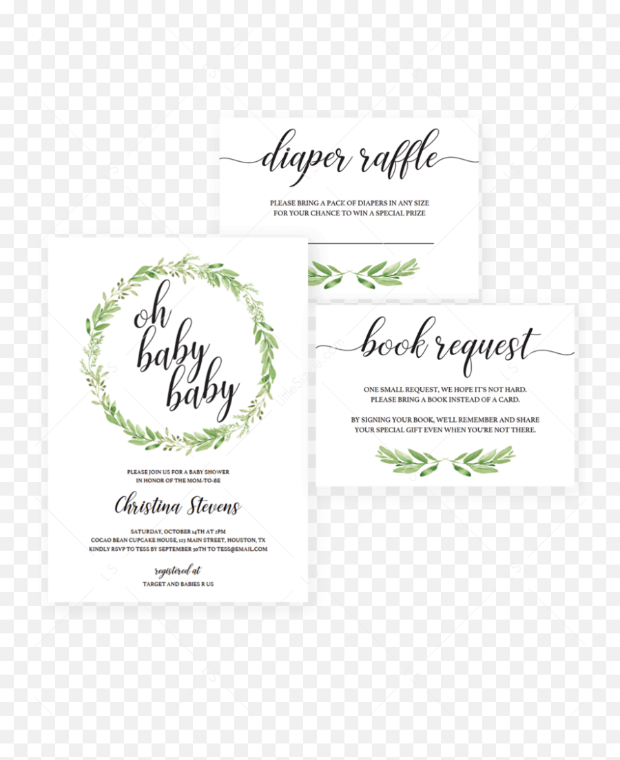 Transparent Twin Emoji Png - Baby Shower Invitations Greenery Neutral,Twin Emoji