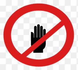 Do Not Touch Sign - Png Emoji