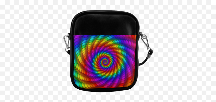 Psychedelic Rainbow Spiral Sling Bag Model 1627 Id D82184 - Handbag Emoji,Spiral Emoji