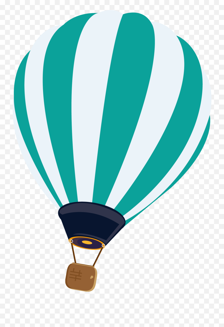 Hot Air Balloon Vector Png - Blue Hot Air Balloon Vector Png Emoji,Hot Air Balloon Emoji