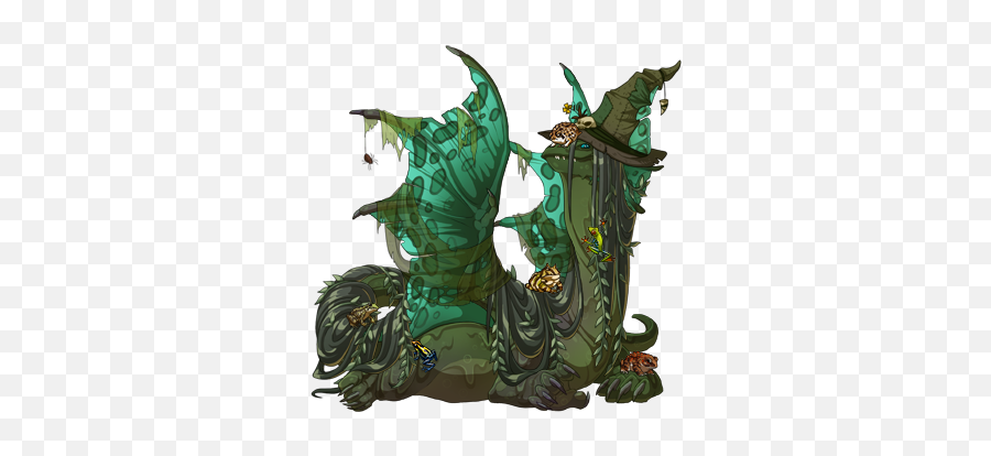 Snake Warlock And Frog Witch Dragon Share Flight Rising - Bogsneak Female Flight Rising Emoji,Snake Emoji Png