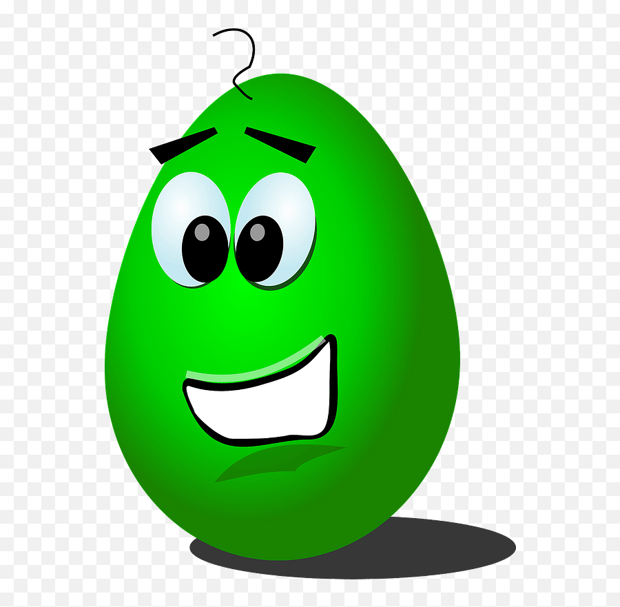 Green Comic Egg Clipart - Egg Clip Art Emoji,Egg Emoticon