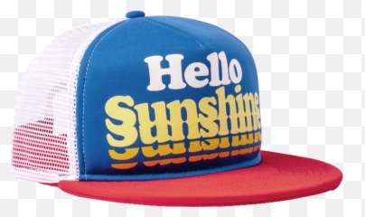Prefresh Hello Sunshine Trucker Hat - Red White Blue Baseball Cap Emoji,Emoji Snapback