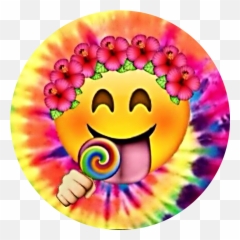 Emojis Sticker Challenge By Picsart On Picsart - Background Aesthetic Tie Dye Emoji,Women's March Emoji