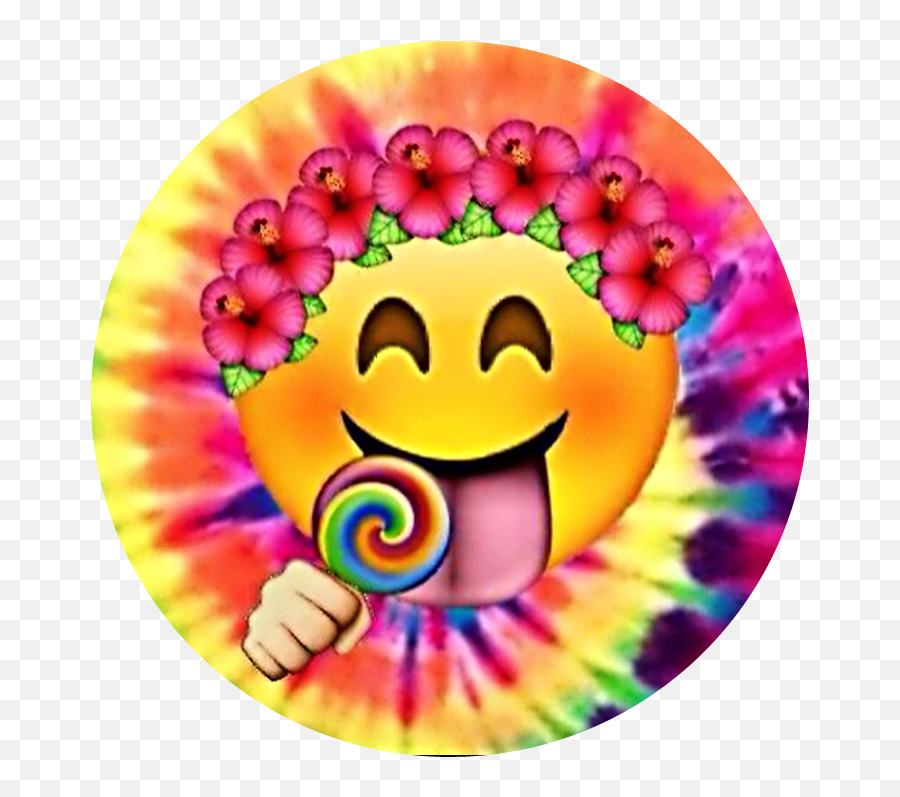 Emojis Sticker Challenge By Picsart On Picsart - Background Aesthetic Tie Dye Emoji,Women's March Emoji