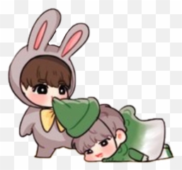 Bts Clipart - Drawings Cute Jungkook And Jimin Emoji