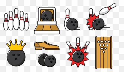 Bowling Alley Vektor - Bowling Alley Bowling Pins Logo Emoji,Bowling Emoji