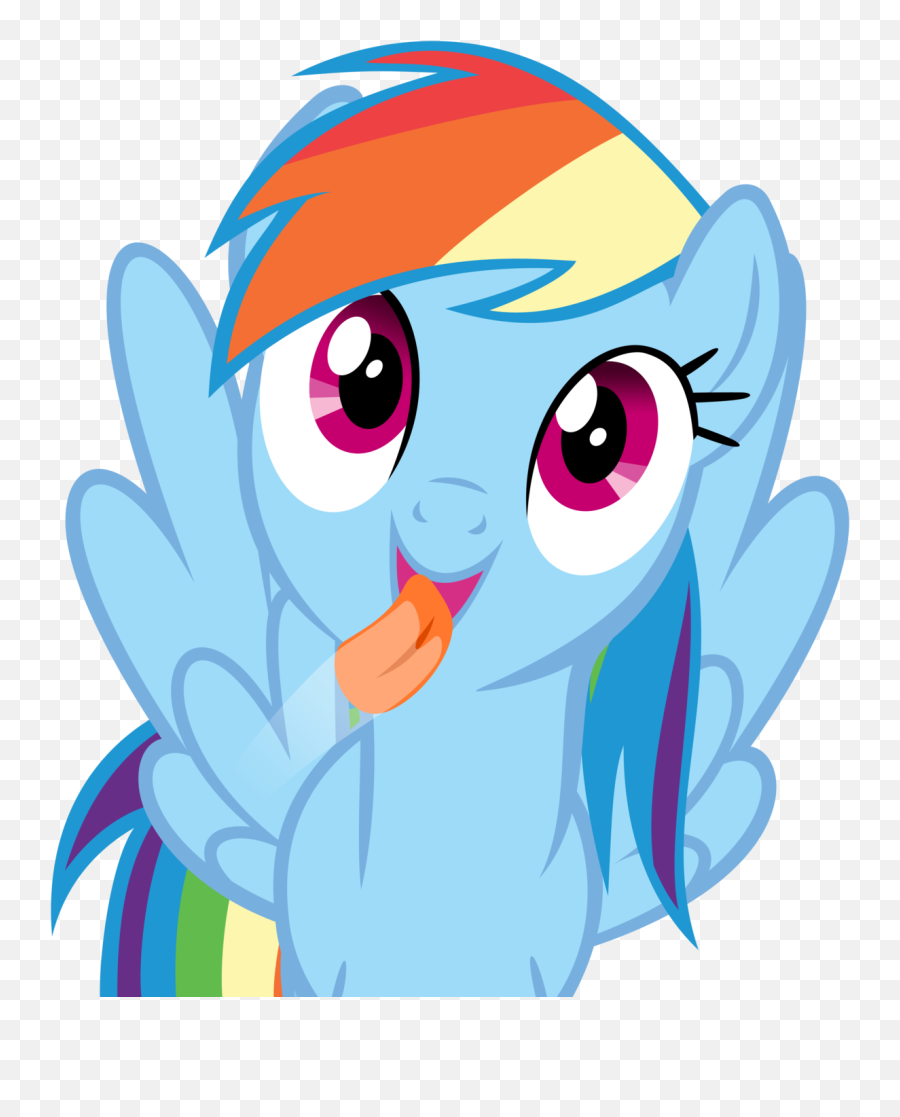 Whou0027s The Most Unladylike Out Of The Mane 6 - Fim Show Rainbow Dash Licking Screen Emoji,Tongue Licking Emoji