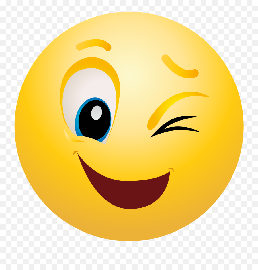 Wink Emoji Clipart - Transparent Background Wink Emoji,Smirk Emoji