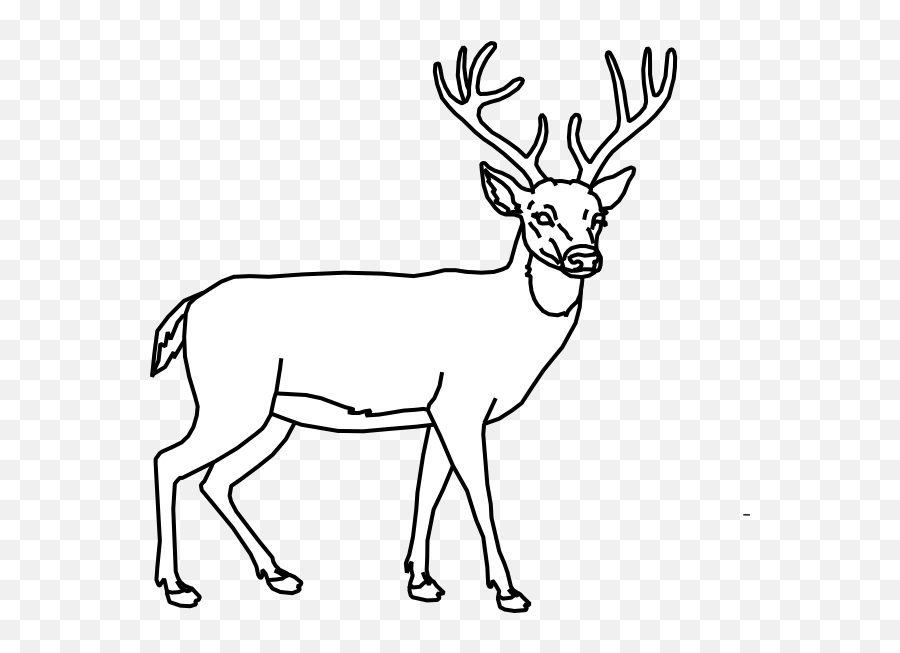 Deer Clipart Buck Deer Buck - Outline Deer Clipart Emoji,Buck Deer Emoji