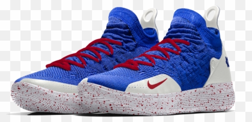 Nike Zoom Kd11 Id Transparent Png - White Red Blue Emoji