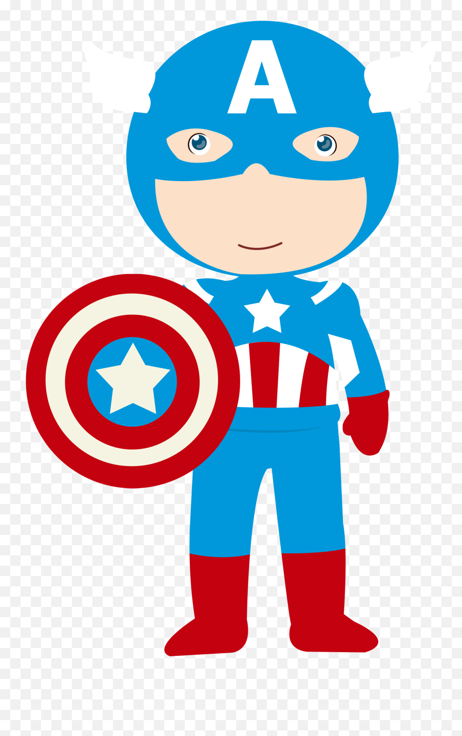 Thanksgiving Superhero Png Royalty Free - Baby Captain America Cartoon Emoji,Super Hero Emoji