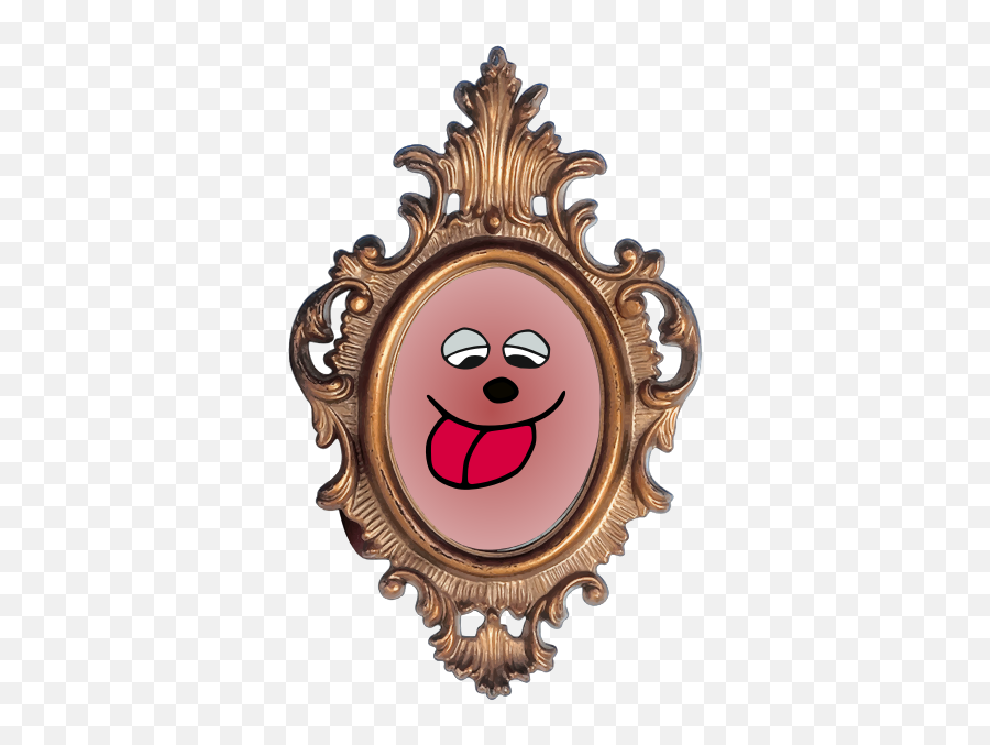 Silly Face Ornate Frame - Hd Frame Design Emoji,Thinking Emoji Meme