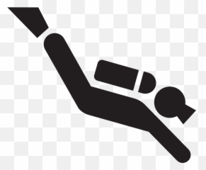 Diving Clipart Black And White - Scuba Dive Emoji
