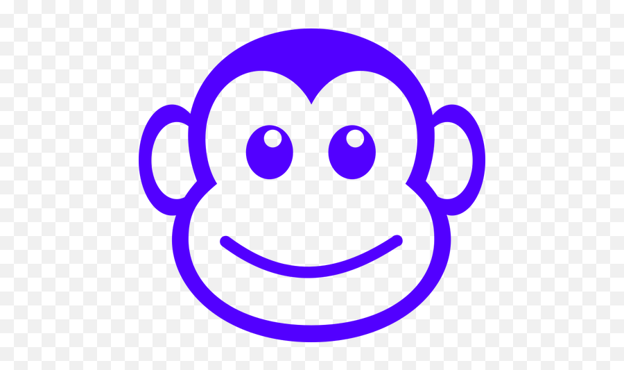 Cara Del Mono - Monkey Face Easy To Draw Emoji,Purple Emojis