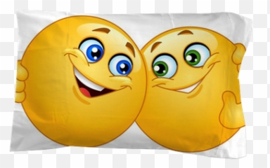 Hugging Emoticons Pillow Sham Pixers - Emoji