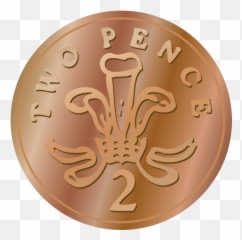 Nickel Clipart Coin Art Gold Coins - 1 Pence Emoji