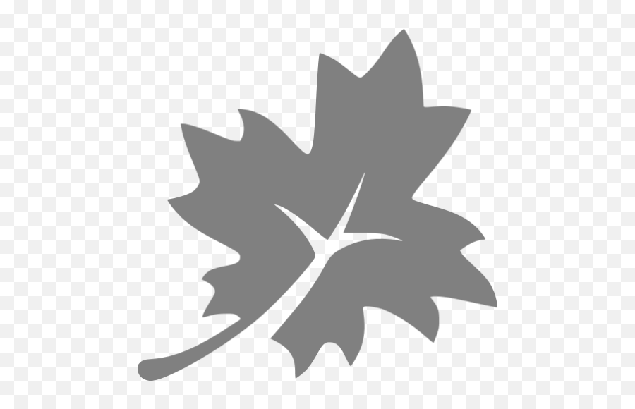 Gray Leaf 3 Icon - Icon Emoji,Snowflake Sun Leaf Leaf Emoji