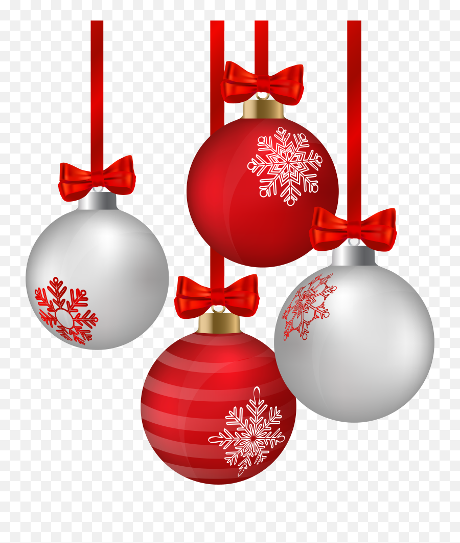 Christmas Ornaments Transparent Png - Clipart Red Christmas Ornaments Emoji,Emoji Christmas Decorations