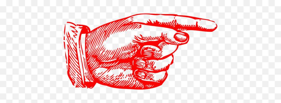 Mano Che Indica In Rosso - Red Pointing Finger Png Emoji,Dino Emoji