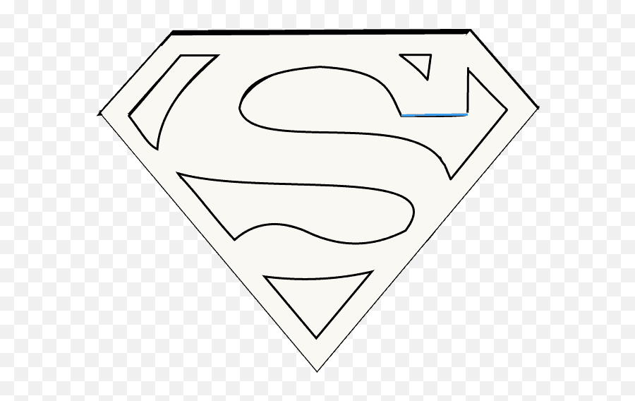 How To Draw Superman Logo - Illustration Emoji,Superman Emoji Art