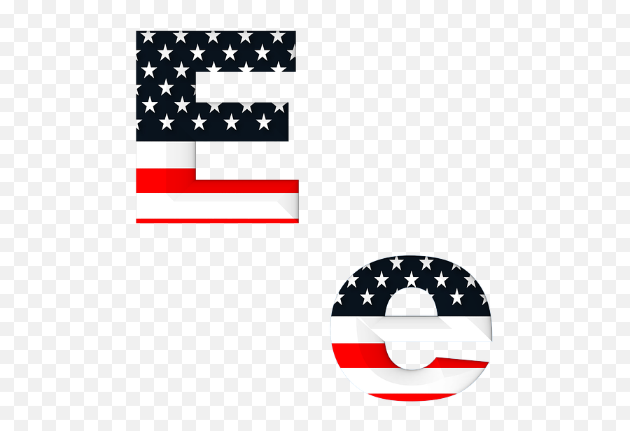 Letter Abc Alphabet - American Flag Letters Transparent Emoji,American Flag Emoticon For Facebook