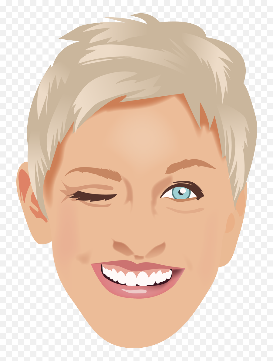 Download Ellen Heart Eyes Emoji Png Image With No Background - Ellen Degeneres Drawing Easy,Heart Eyes Emoji Png
