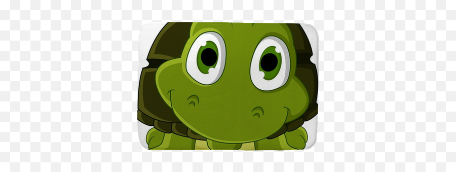 Cute Turtle Cartoon Bath Mat U2022 Pixers - We Live To Change Cartoon Emoji,Turtle Emoticon