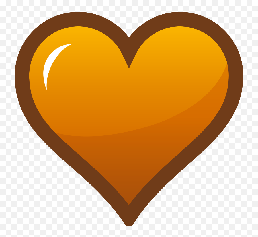 Free Orange Heart Transparent Download Free Clip Art Free - Orange Heart Clipart Emoji,Orange Heart Emoji