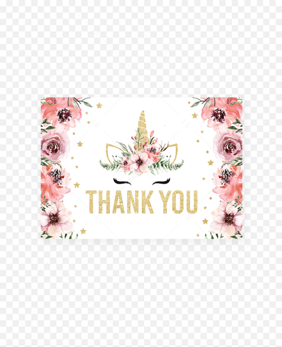 Pink Thank You Png - Unicorn Thank You Note Cards Printables Baby Shower Thankyou Logo Emoji,Thank You Emoji Png