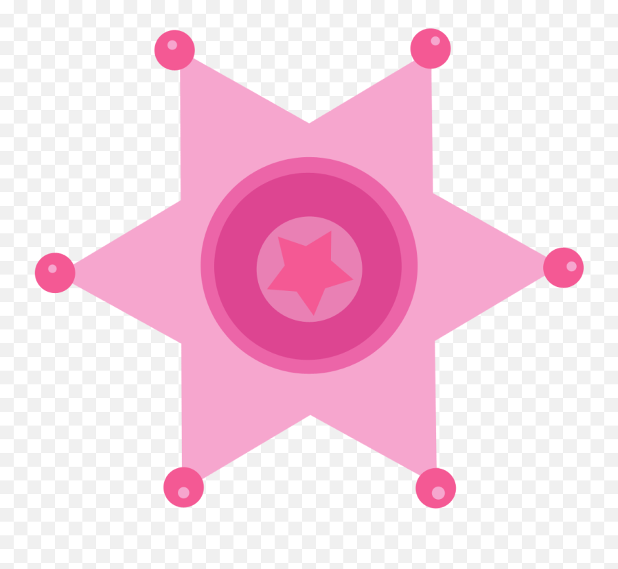 Clipart Stars Sherrif Clipart Stars Sherrif Transparent - Estrella Sheriff Rosa Png Emoji,Sheriff Emoji