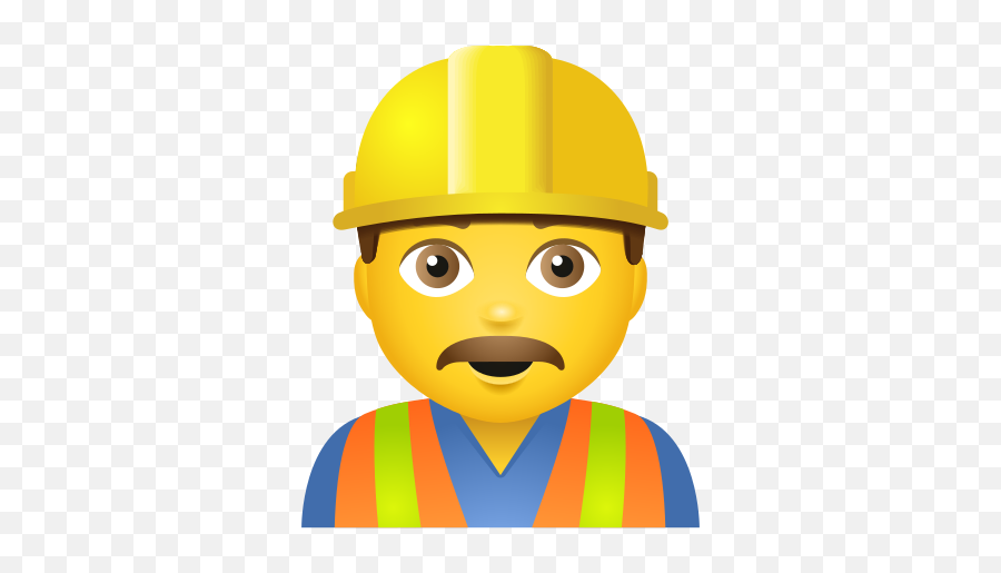 Man Construction Worker Icon - Cartoon Emoji,Worker Emoji