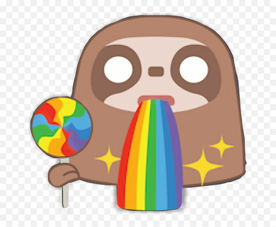 Snapchatpng - Sloth Rainbow Cute Adorable Clipart Snapchat Sticker De Snapchat Png Emoji,Sloth Emoji