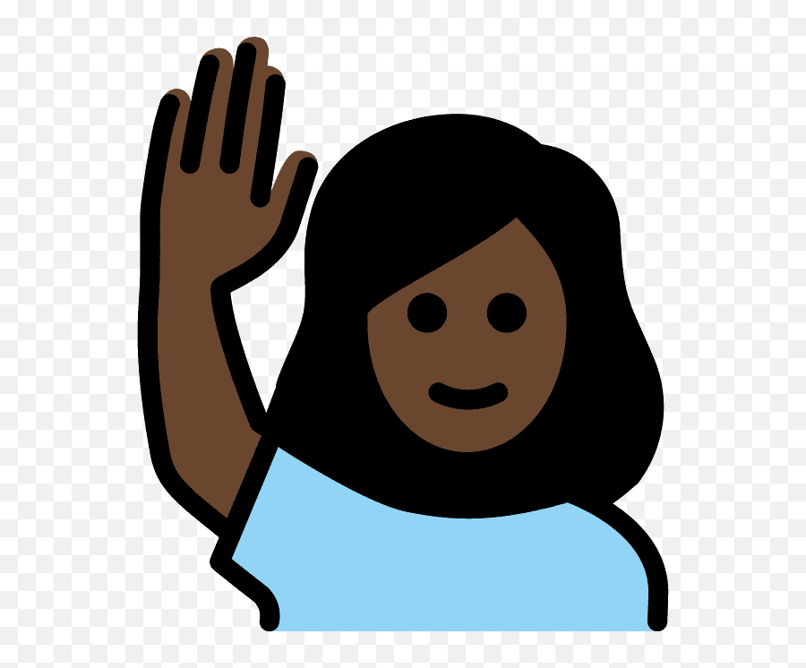 Woman Raising Hand Emoji Clipart - Emoji,Emoji Hand Gestures