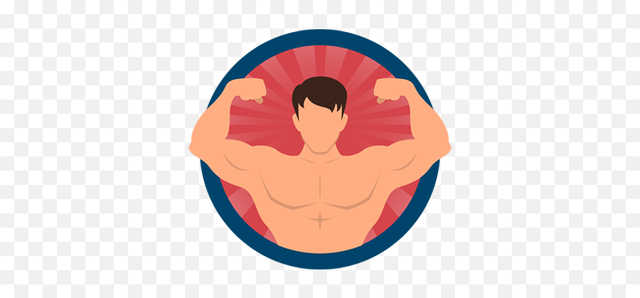 Muscle Man Cartoon Wall Sticker - Dibujos De Un Fortachón Hombre Emoji,Muscle Emoticon