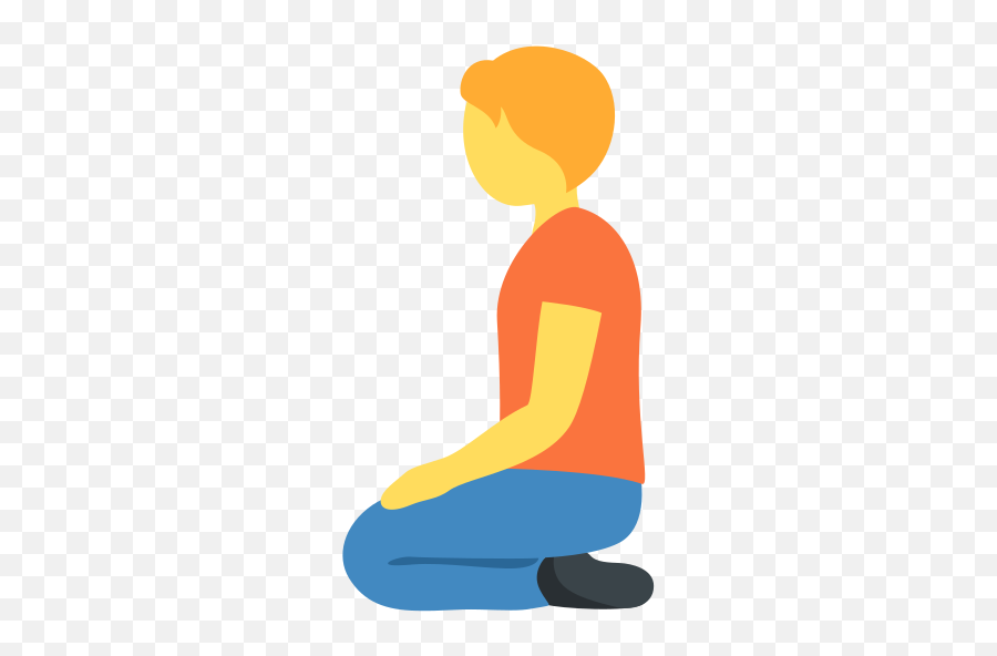 Person Kneeling Emoji - Persona Arrodillada,Kneeling Emoji
