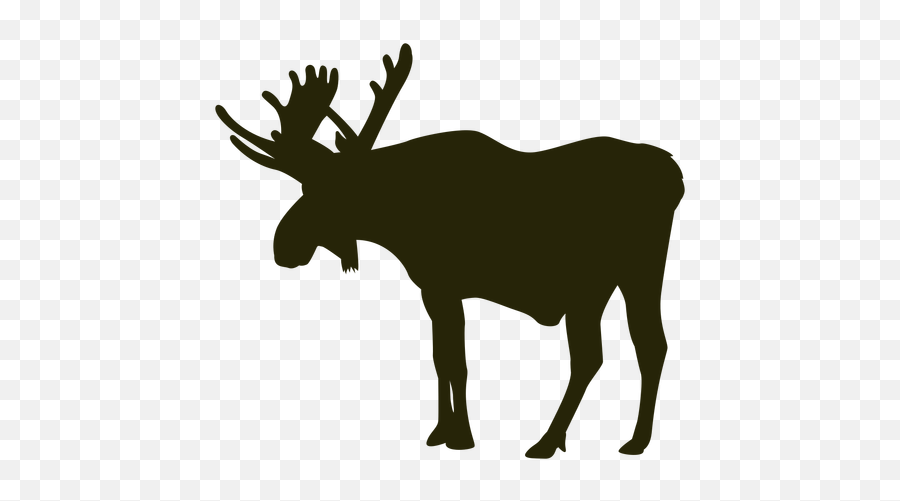 Hunting Moose Left Facing Standing - Transparent Png U0026 Svg Caribou Emoji,Deer Hunting Emoji