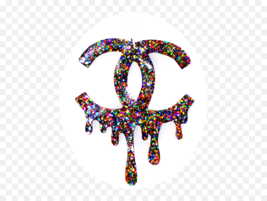 Glitter On Tumblr Pop Art Canvas Chanel Wallpapers - Glitter Chanel Logo Emoji,Glitter Emoticon