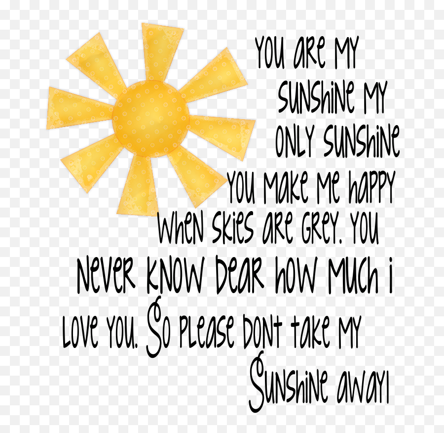 Clipart Sunshine Word Art Clipart - Teks You Are My Sunshine Emoji,You Are My Sunshine Emoji