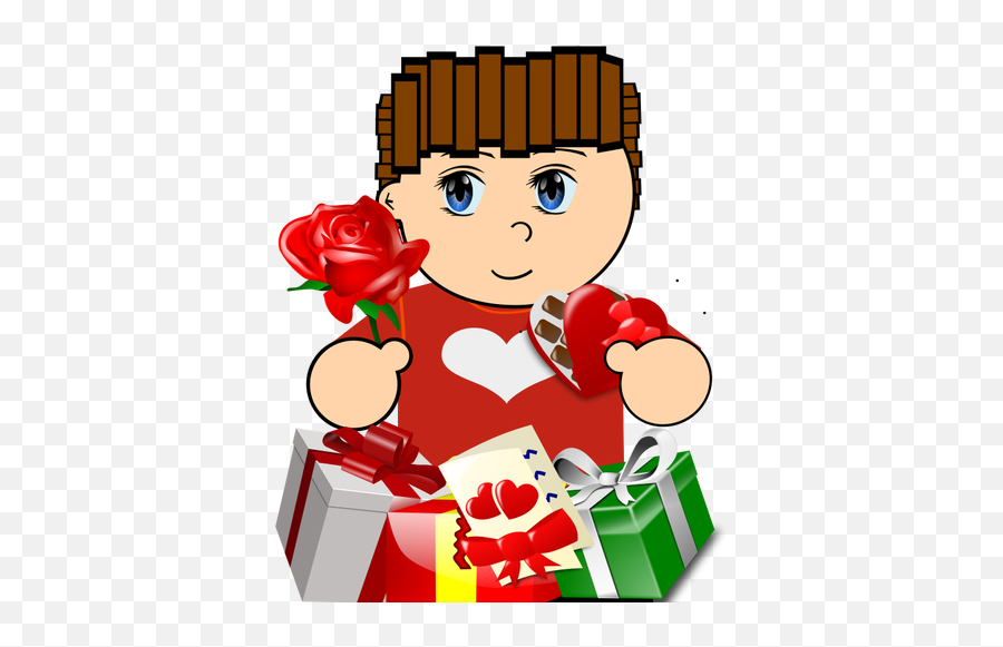 Boy In Love Vector Art - Cartoon Emoji,Love Emoji