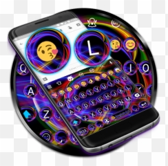 Download Neon Abstract Emoji Keyboard - Circle