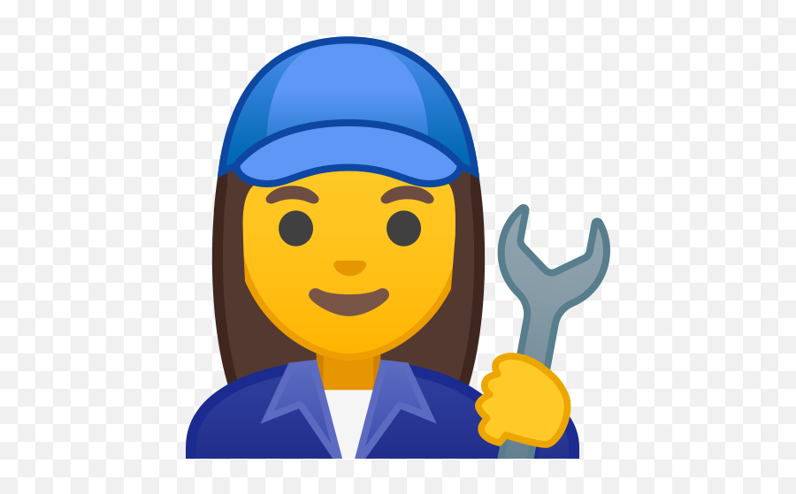 Woman Mechanic Emoji - Handwerker Emoji,Mechanic Emoji