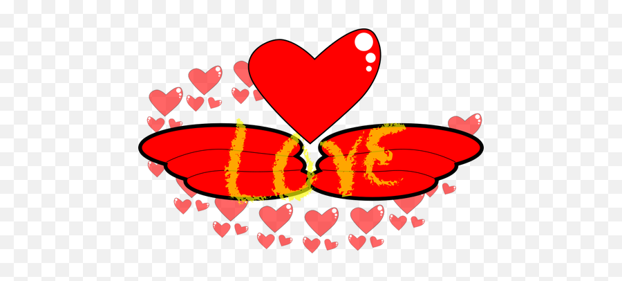Vector Clip Art Of Wings Of Love - Imagenes De Amor Prediseñadas Emoji,Music Note Emoticon