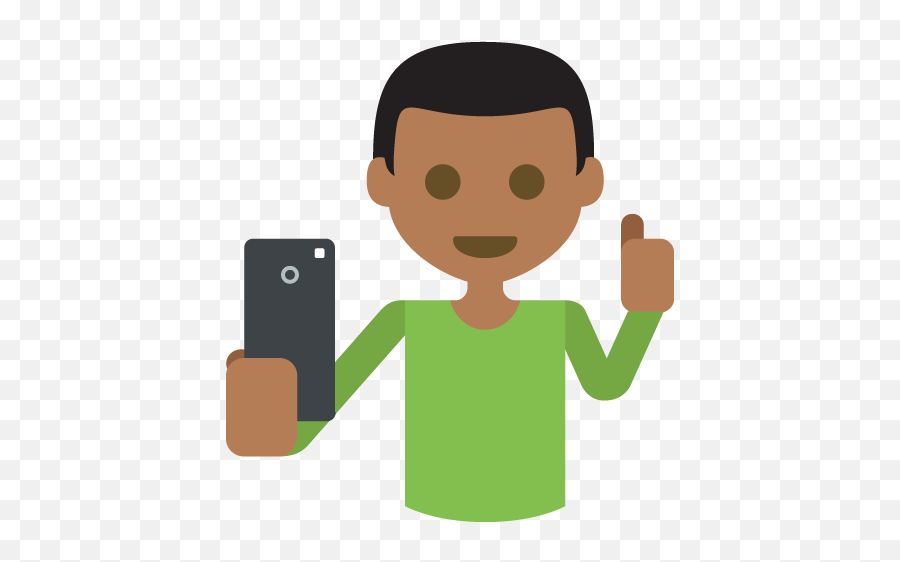 Selfie Medium Dark Skin Tone Emoji Emoticon Vector Icon - Selfie Emoji Selfie Png,Selfie Emoji