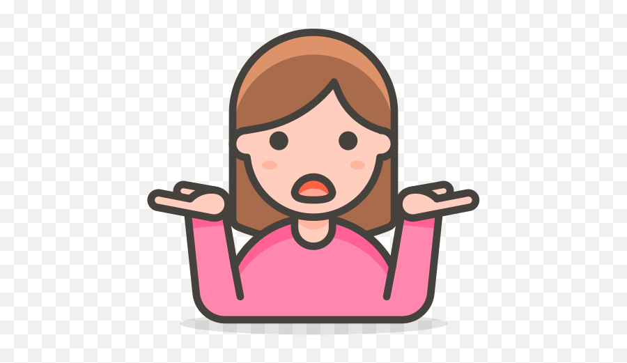 Woman Shrugging Free Icon Of 780 Free Vector Emoji - Bride Cartoon Icon Png,Girl Shrugging Emoji